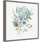 Bohemian Blue 03A (Floral Bouquet) by Lisa Audit 16-in. W x 16-in. H. Canvas Wall Art Print Framed in Grey
